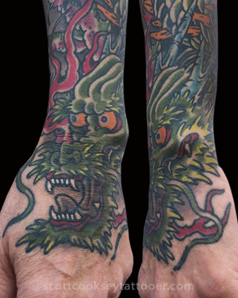 Dragon japanese traditional tattoo by Scott Cooksey