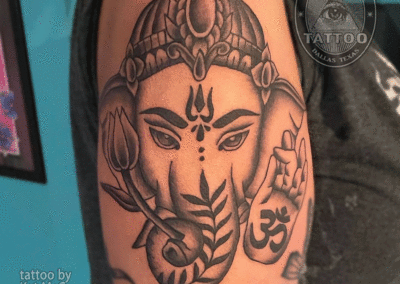 Dallas traditional tattoo Ganesh