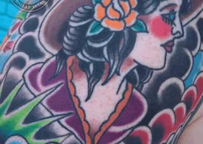 Dallas traditional tattoo texas lady head