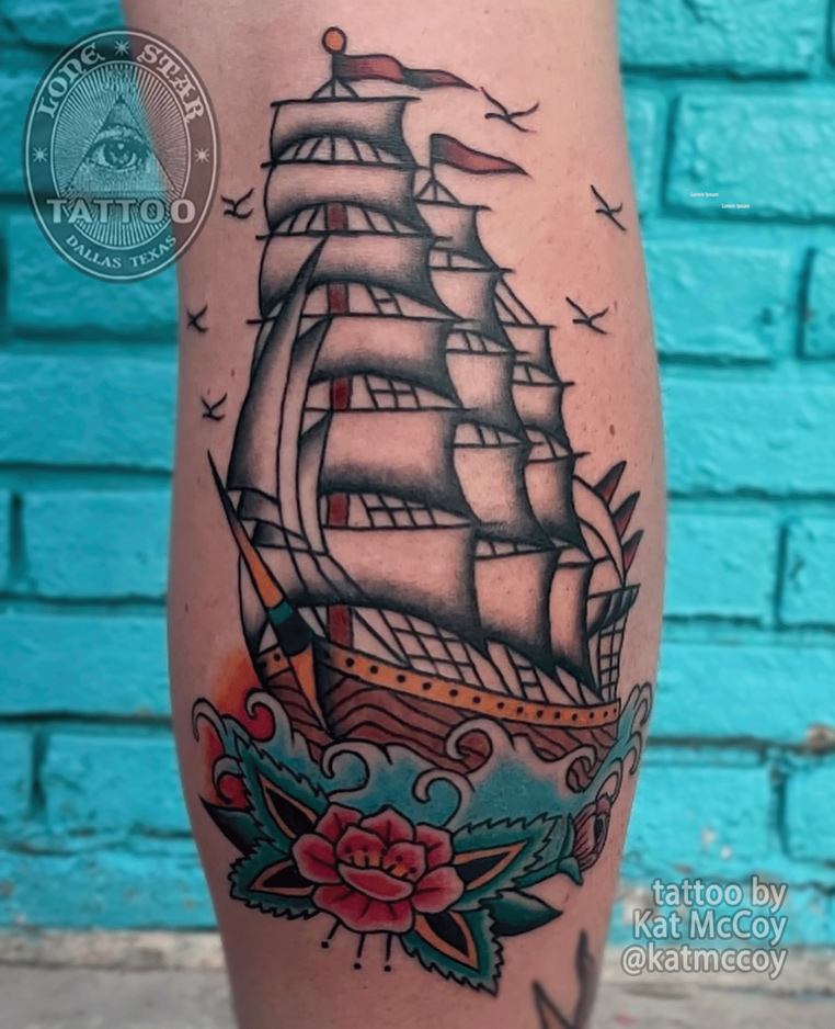 dallsa traditional tattoo clipper ship