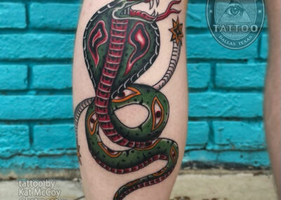 dallas traditional tattoo cobra