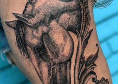 dallas traditional tattoo realism horse
