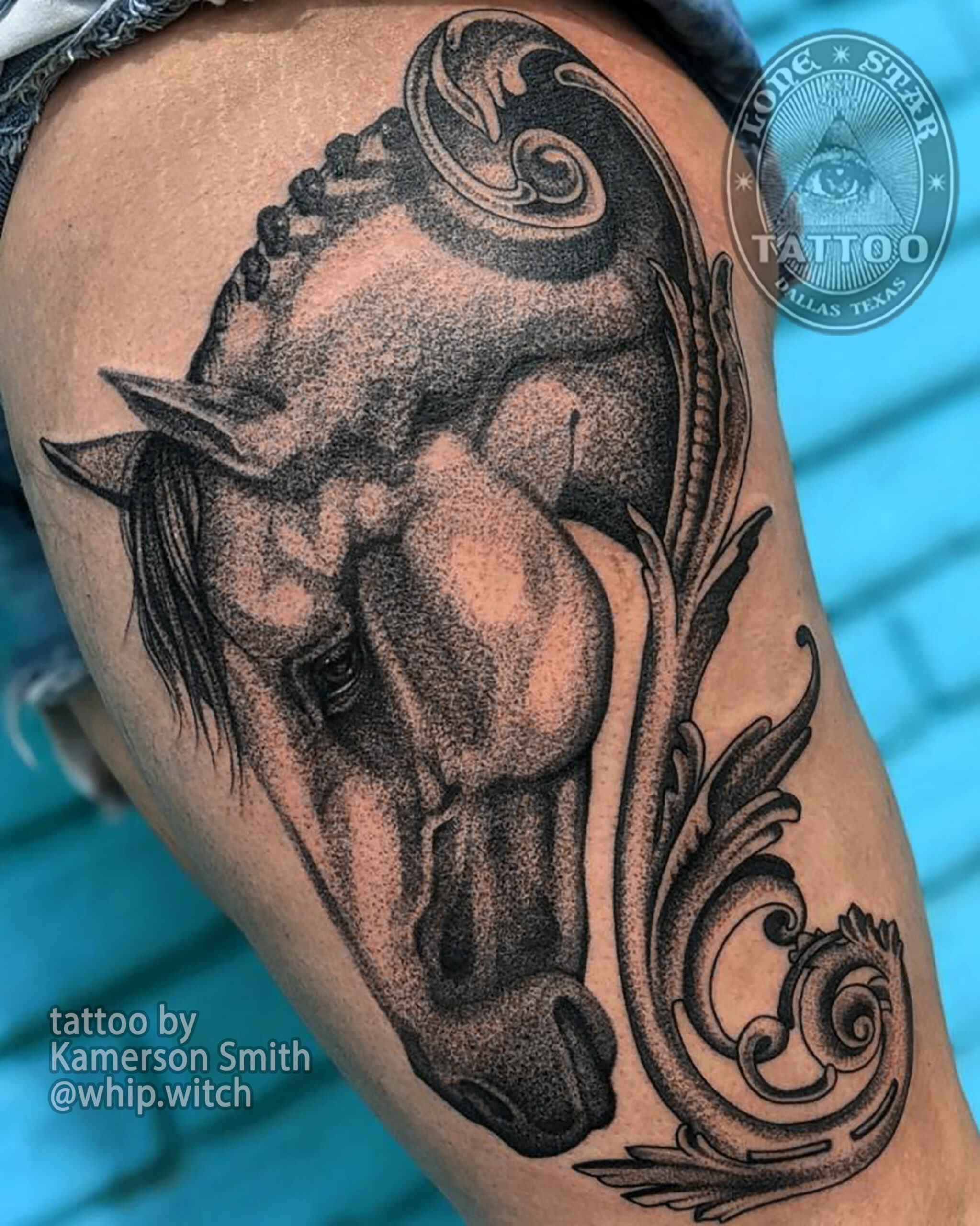 dallas traditional tattoo realism horse
