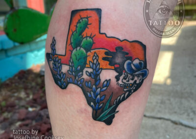 dallas traditional tattoo texas theme