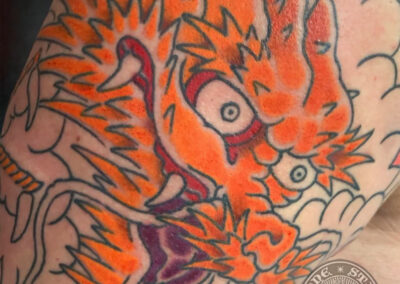 dallas japanese traditional tattoo golden dragon