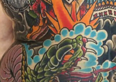 dallas traditional japanese tattoo snake