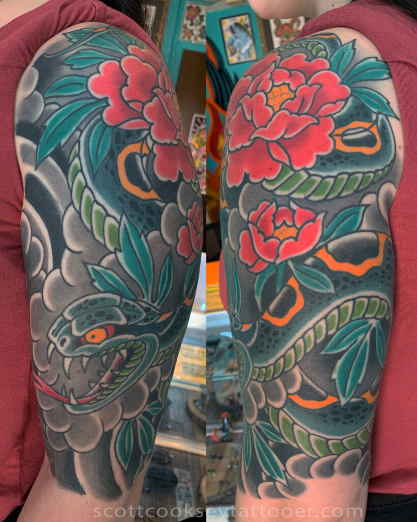 Showing off a custom irezumi my friend made for me a while back