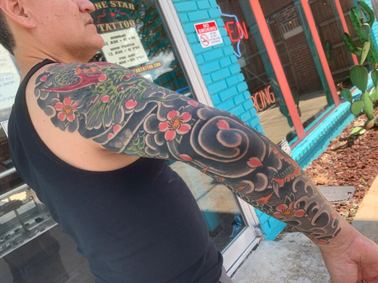 Japanese sleeve tattoo by Scott Cooksey