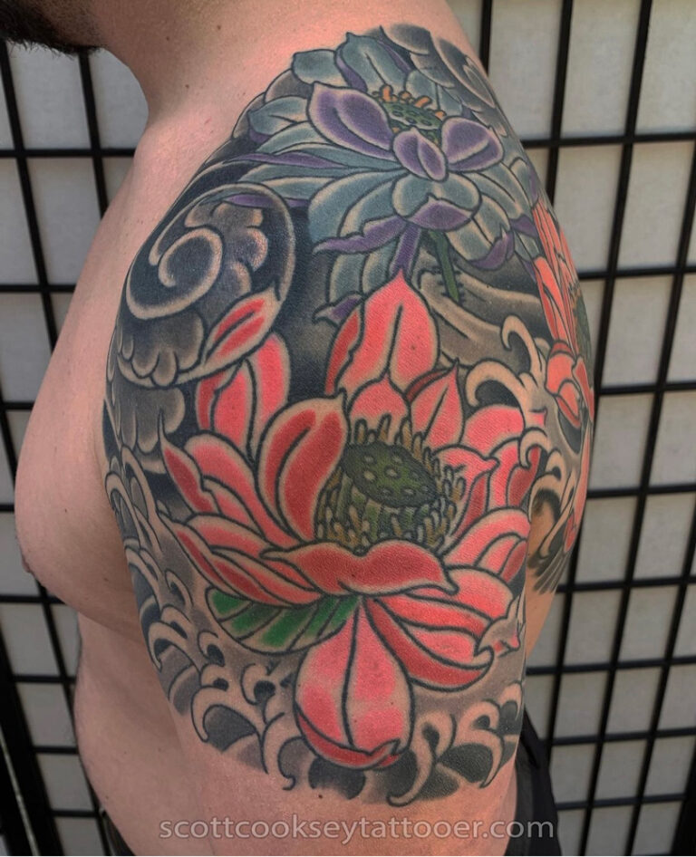 Traditional japanese tattoo by Scott Cooksey