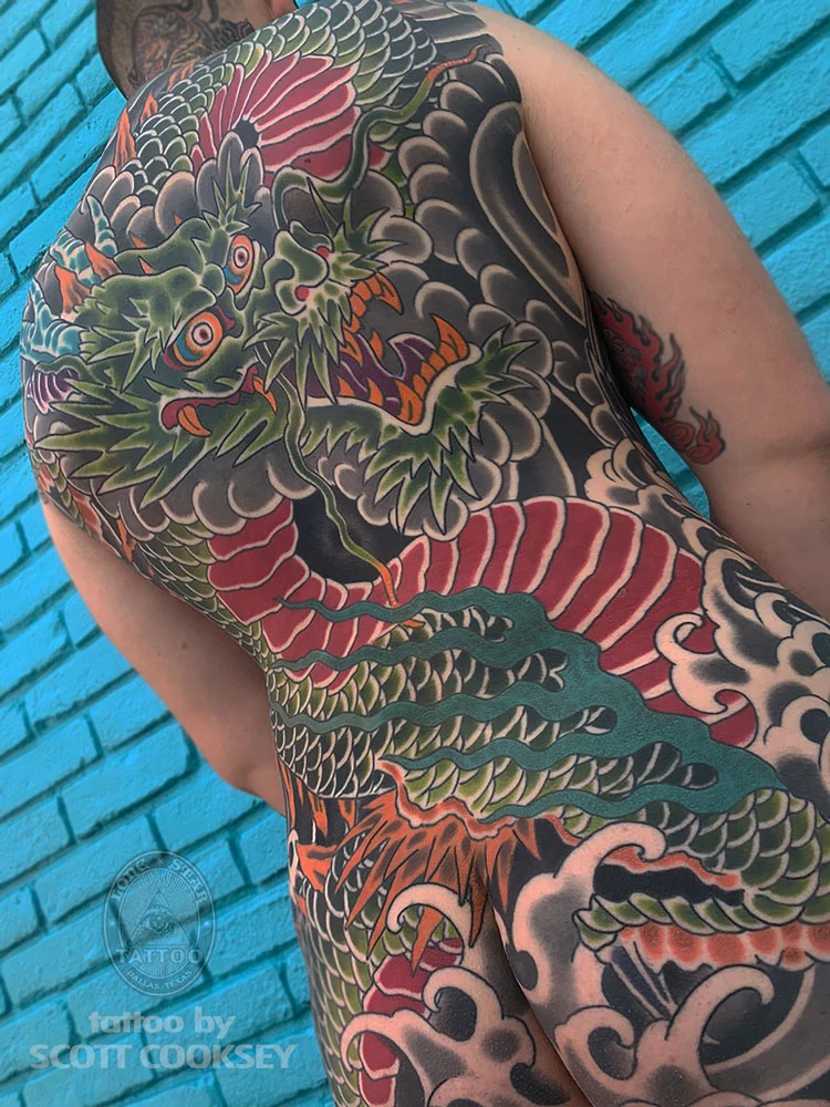 backpiece dallas japanese dragon tattoo irezumi