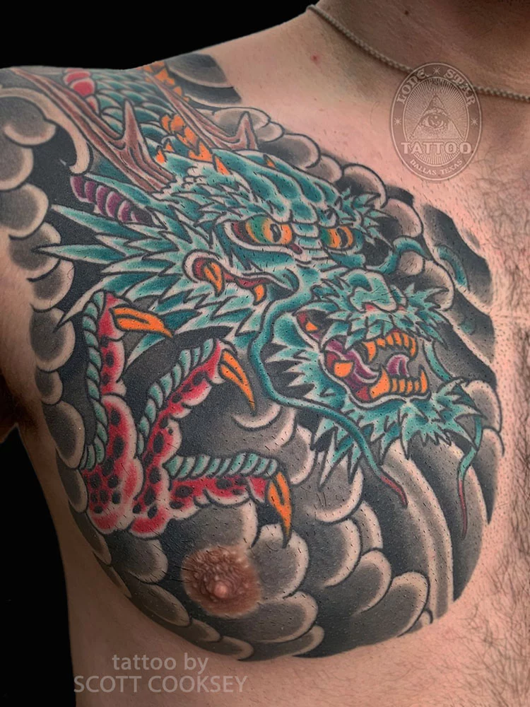 chest sleeve dallas japanese tattoo irezumi dragon