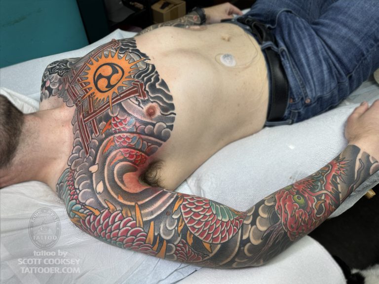 Irezumi japanese dragon tattoo by Scott Cooksey