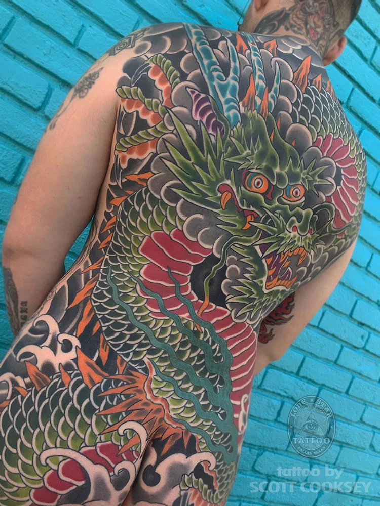 dragon backpiece japanese dallas tattoo irezumi