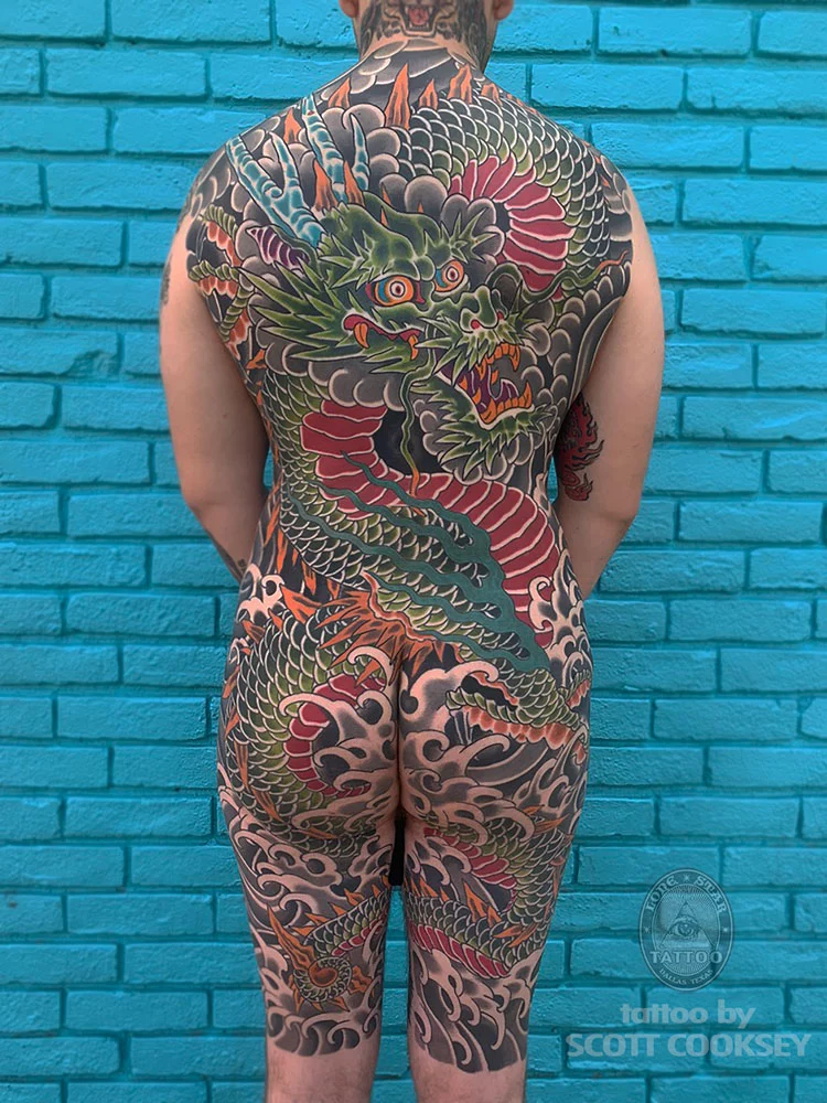 dragon backpiece tattoo dallas japanese irezumi