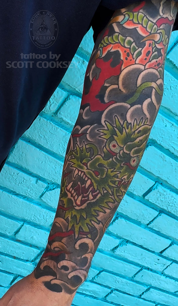 dragon sleeve dallas japanese tattoo irezumi