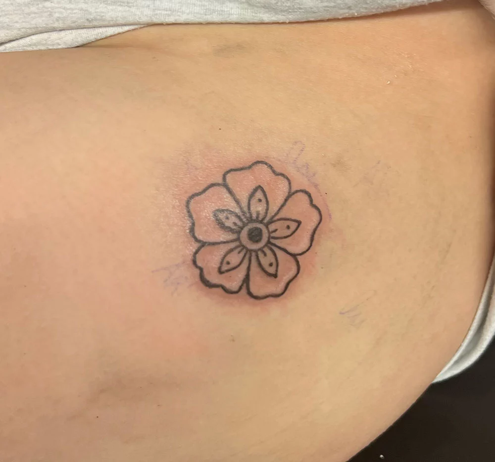 flower tattoo dallas blackwork