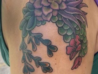 josefhine bluebonnet flower tattoo dallas traditional