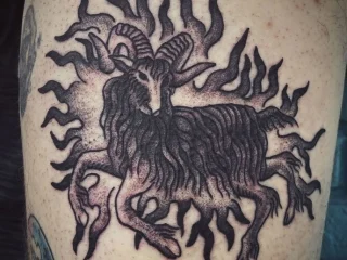 josefhine goat baphomet occult tattoo dallas blackwork