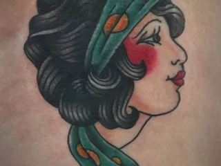 josefhine lady head gypsy tattoo dallas traditional