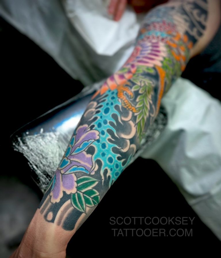 Phoenix irezumi japanese tattoo by Scott Cooksey