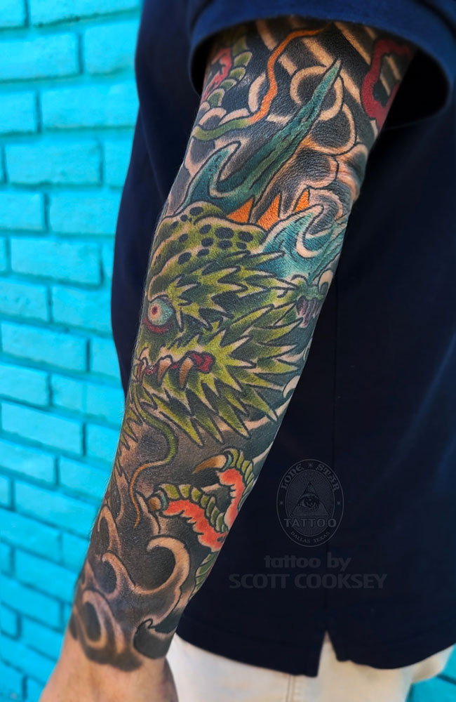 sleeve dragon dallas japanese tattoo irezumi
