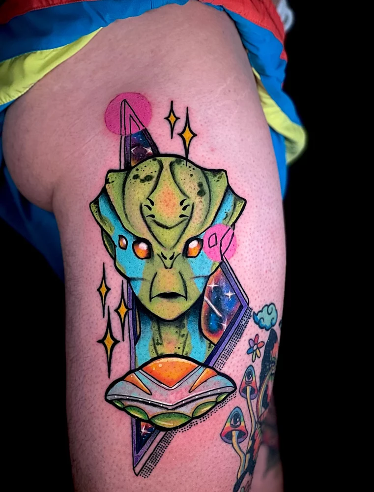 tattoo dallas green space alien