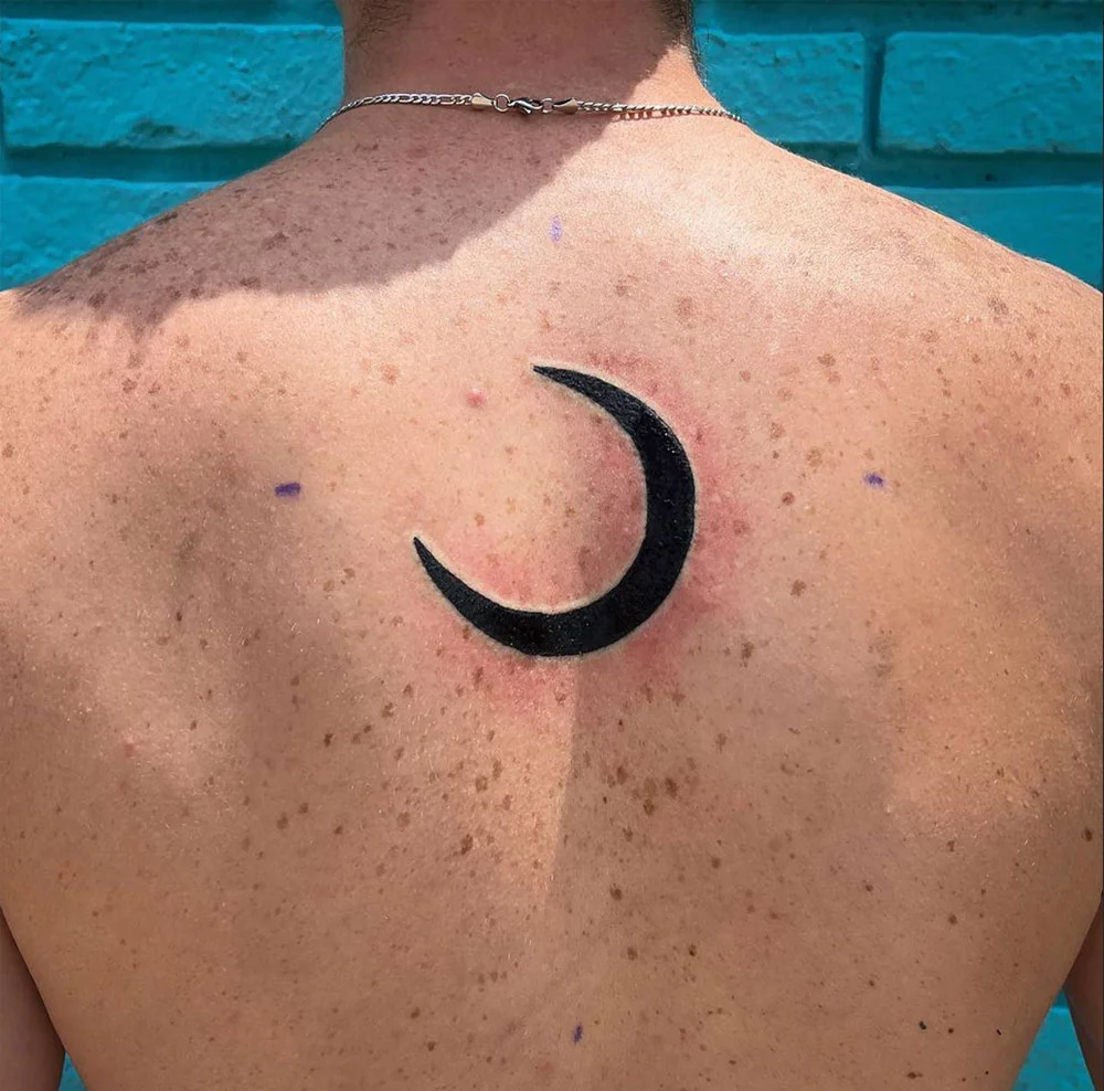 tribal moon tattoo dallas blackwork
