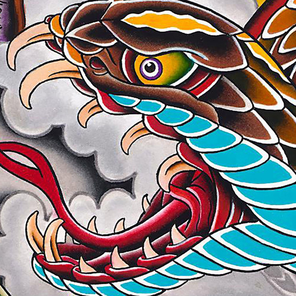Japanese snake painting by Scott Cooksey